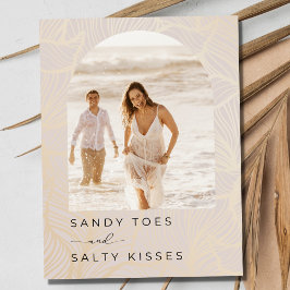 Sandy Toes Archフォトビーチ結婚式日付の保存 案内ポストカード