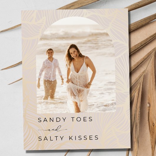 Sandy Toes Archフォトビーチ結婚式日付の保存 案内ポストカード