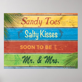 Sandy Toes SaltyのキスはすぐにMr. & Mrs. Poster ポスター