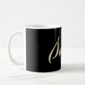 Sandy white gold Handwriting Tasse Kaffeetasse コーヒーマグカップ (左)