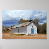 Sangre de Cristo Chapel in Cuartelez, New Mexico ポスター (正面)
