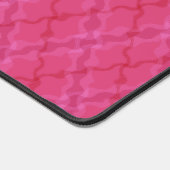 Sangriaのピンクのハイビスカスウェーブドタータンチェック-LGAロゴ デスクマット (コーナー)