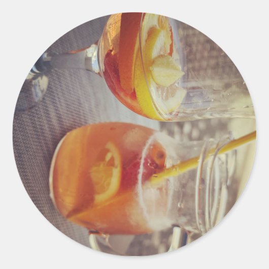 Sangria and Sunshine ラウンドシール (正面)