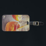 Sangria and Sunshine ラゲッジタグ<br><div class="desc">This image shows a refreshing glass and pitcher of citrus sangria, perfect for a warm day. The fresh slices of lemon and orange add bright colour and hint of natural sweetness. One glass sits ready to enjoy while sangria is being poured from a small glass pitcher beside it, perfect for...</div>