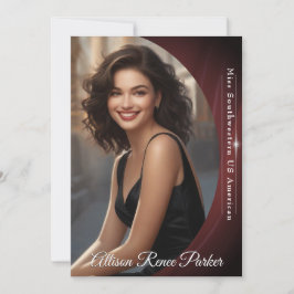 Sangria Shine Autograph Card for Pageants 招待状