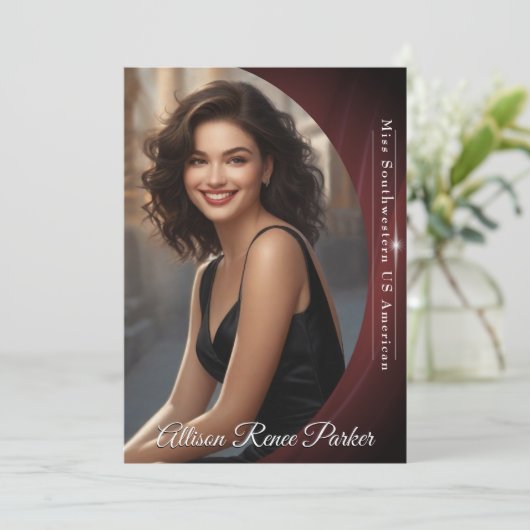 Sangria Shine Autograph Card for Pageants 招待状 (スタンド正面)