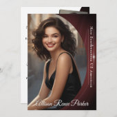 Sangria Shine Autograph Card for Pageants 招待状 (正面/裏面)