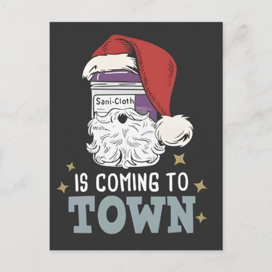 Sani Cloth Christmas Nurse Holiday Medical Nurse 案内ポストカード (正面)