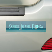 Sanibelの島のフロリダのバンパーステッカーの写真 バンパーステッカー (車上)