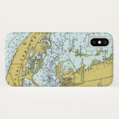 Sanibelの島のフロリダのヴィンテージの地図 Case-Mate iPhoneケース (裏面(横))