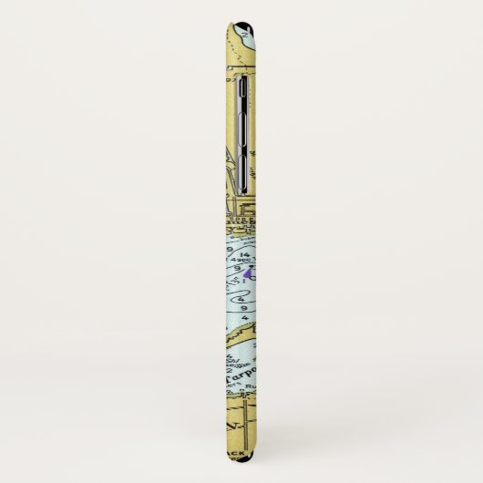 Sanibelの島のフロリダのヴィンテージの地図 Case-Mate iPhoneケース (裏面/左)