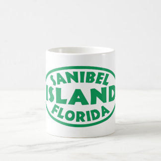 Sanibelの島のフロリダの緑の楕円形 コーヒーマグカップ
