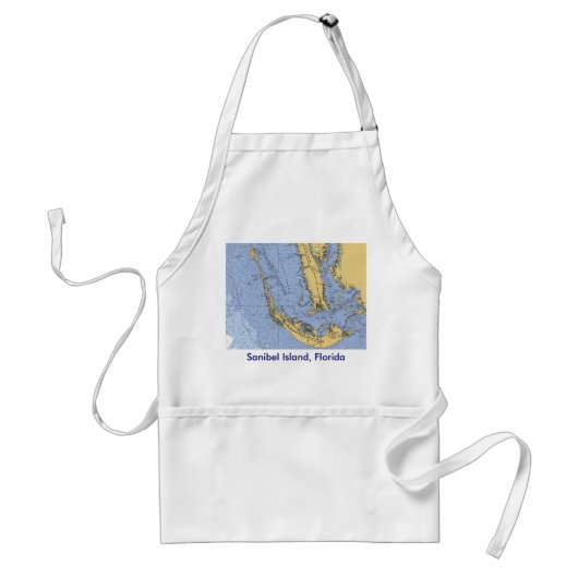Sanibelの島のフロリダの航海のな図表のエプロン スタンダードエプロン (正面)
