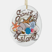 Sanibelの島のフロリダの貝殻のデザイン セラミックオーナメント (右)