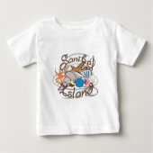 Sanibelの島のフロリダの貝殻のデザイン ベビーTシャツ (正面)