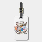 Sanibelの島のフロリダの貝殻のデザイン ラゲッジタグ (正面縦)