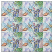 Sanibelの島の双安定回路の水彩画の絵画 ファブリック (見本)