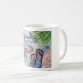Sanibelの島の水彩画のフロリダの芸術 コーヒーマグカップ (正面右)