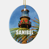 Sanibelの島の灯台クリスマス セラミックオーナメント (右)