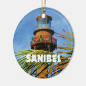 Sanibelの島の灯台クリスマス セラミックオーナメント (左)