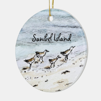 Sanibelの島の記念品のクリスマスのオーナメント セラミックオーナメント