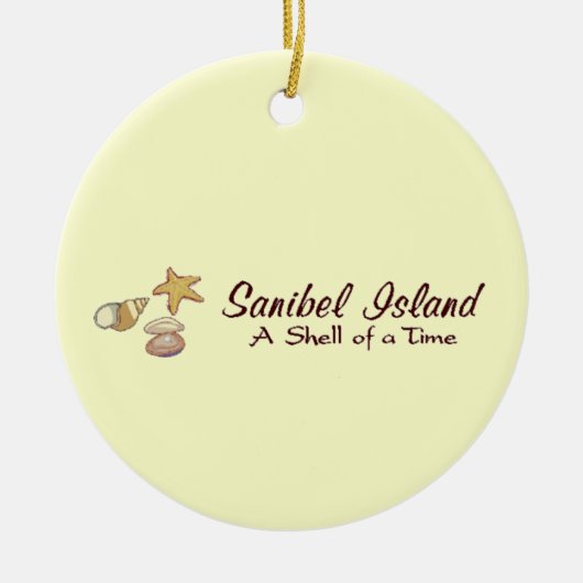 Sanibelの島の貝 セラミックオーナメント (正面)