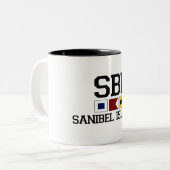 Sanibelの島 ツートーンマグカップ (正面左)