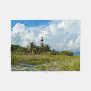 Sanibelの灯台ビーチ毛布 フリースブランケット