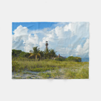 Sanibelの灯台ビーチ毛布 フリースブランケット