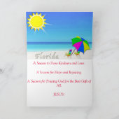Sanibel島クリスマスカード、カスタマイズも可能! シーズンカード (内部)