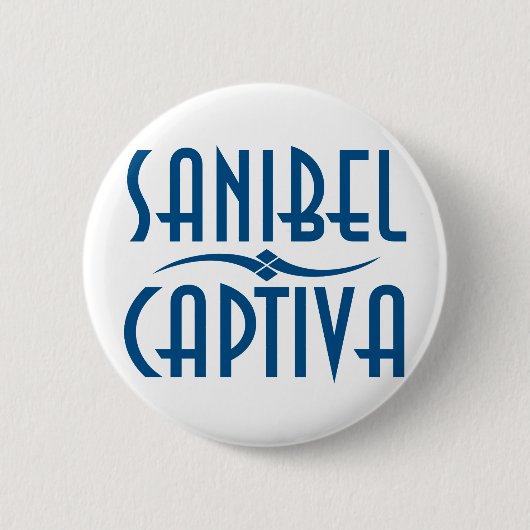 Sanibel Captivaの島フロリダ 缶バッジ (正面)