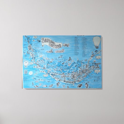 SANIBEL CAPTIVA ISLAND FLORIDA キャンバスプリント (正面)