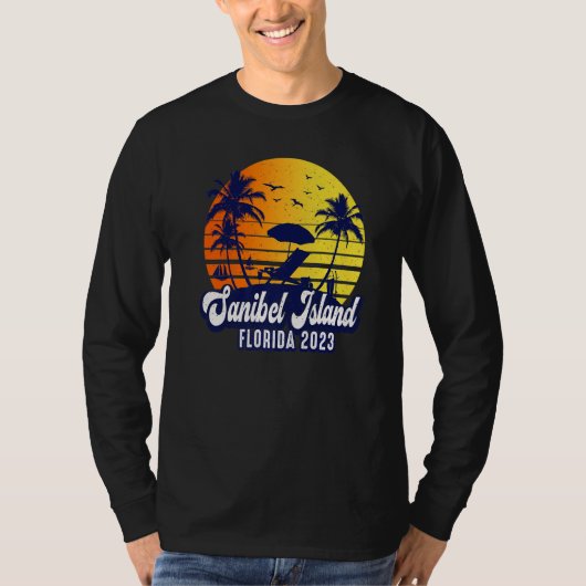 Sanibel Island 2023 Florida Sunset Beach Retro Pre Tシャツ (正面)