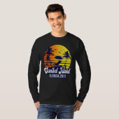 Sanibel Island 2023 Florida Sunset Beach Retro Tシャツ (正面フル)