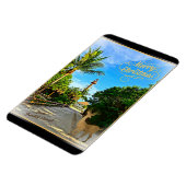 Sanibel Island FLライトハウスからのメリークリスマス マグネット (左側)