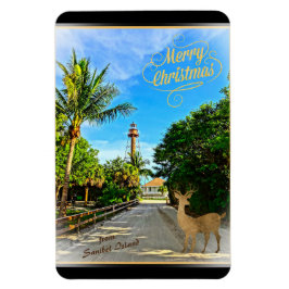 Sanibel Island FLライトハウスからのメリークリスマス マグネット