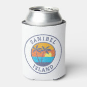 Sanibel Island, Florida Faded Classic Style 缶クーラー (缶正面)