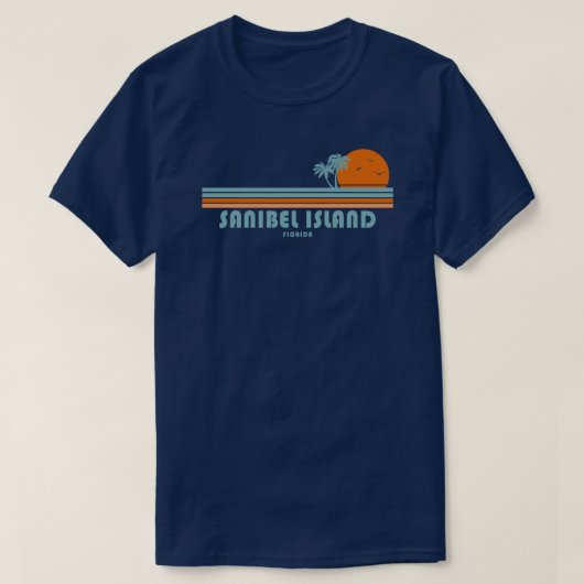 Sanibel Island Florida Sun Palm Trees Tシャツ (デザイン正面)