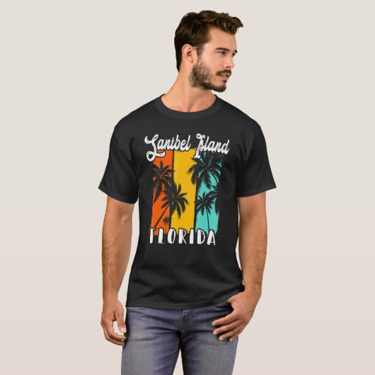Sanibel Island Palm Trees Beach Florida Vacation F Tシャツ (正面フル)