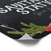 Sanitation Station christmas winter wedding sign ポスター (角)