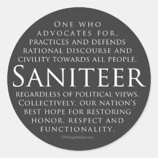 Saniteer (gray) – シール