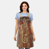 Saniteia by Gustavクリムトヴィンテージアールヌーボー エプロン (着用した状態)