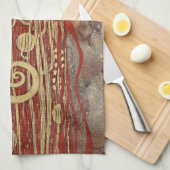 Saniteia by Gustavクリムトヴィンテージアールヌーボー キッチンタオル (四つ折り)