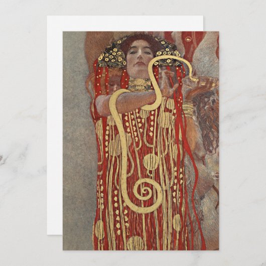 Saniteia by Gustavクリムトヴィンテージアールヌーボー 招待状 (正面/裏面)