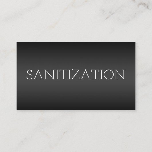 Sanitization Disinfectant Black 名刺 (正面)