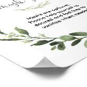 Sanitizing mask station sign greenery wreath ポスター (角)