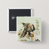 Sanityの風刺的な漫画の輪郭 缶バッジ (正面&裏面)