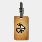 Sankofaの荷物のラベルの~の羊皮紙か白黒 ラゲッジタグ (正面縦)
