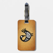 Sankofaの荷物のラベルの~の羊皮紙か白黒 ラゲッジタグ (裏面縦)