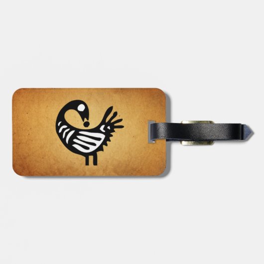 Sankofaの荷物のラベルの~の羊皮紙か白黒 ラゲッジタグ (裏面横)